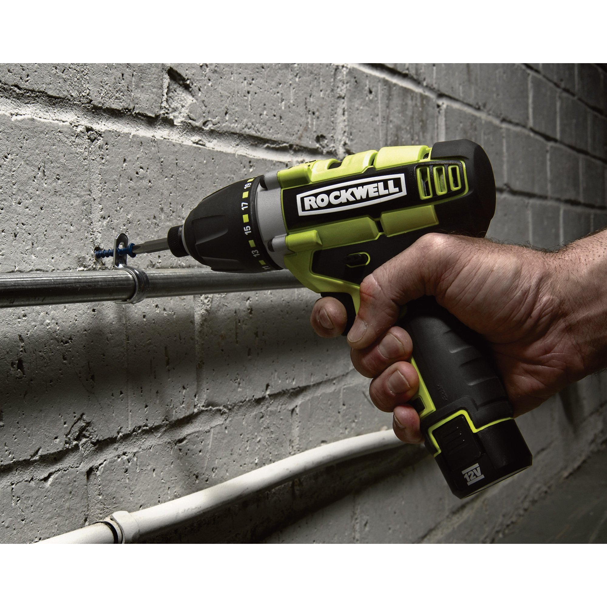 Rockwell LithiumTech 3rill Cordless 3-in-1 Drill/Driver/Impact Driver — 12 Volt, 1/4in., Model# RK2515K2
